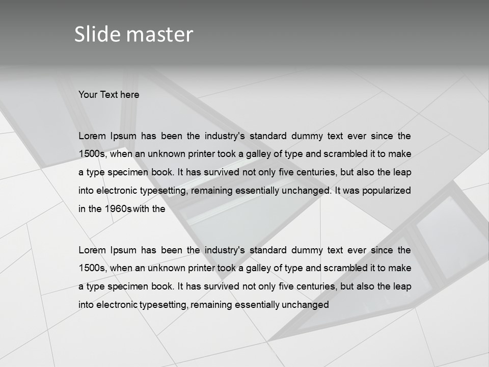 A Modern Building With Windows On The Side Of It PowerPoint Template