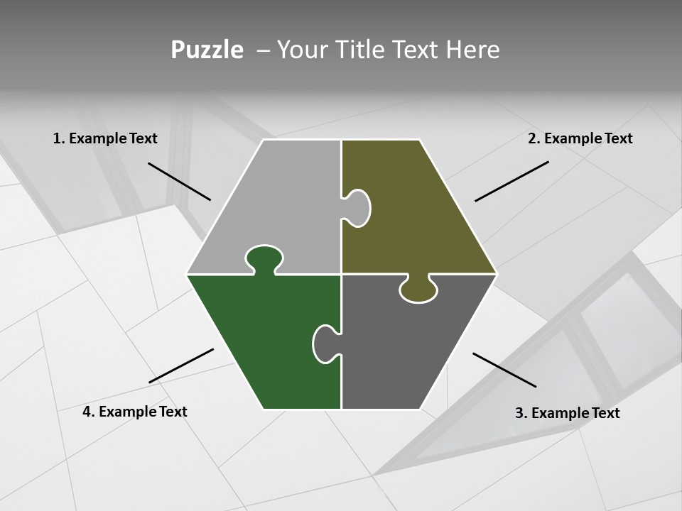 A Modern Building With Windows On The Side Of It PowerPoint Template
