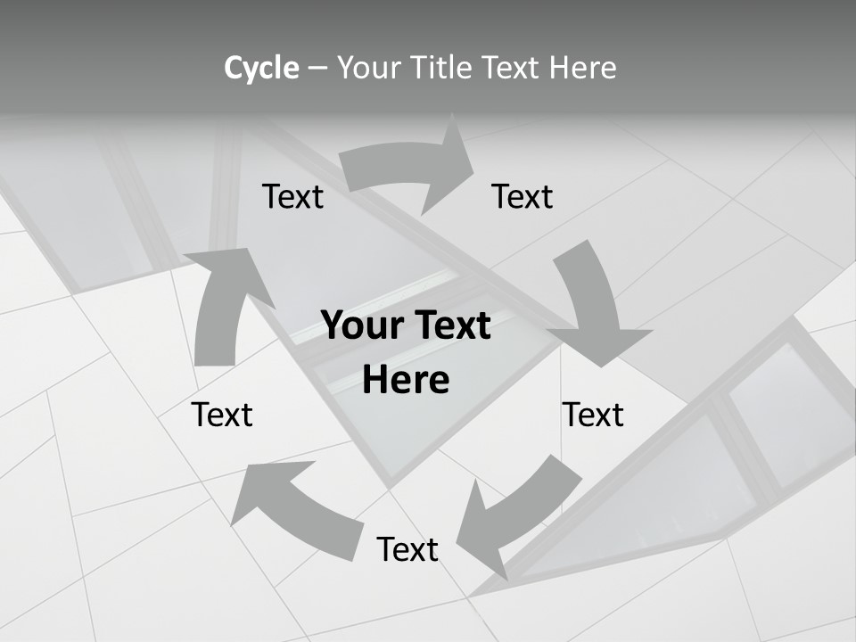 A Modern Building With Windows On The Side Of It PowerPoint Template