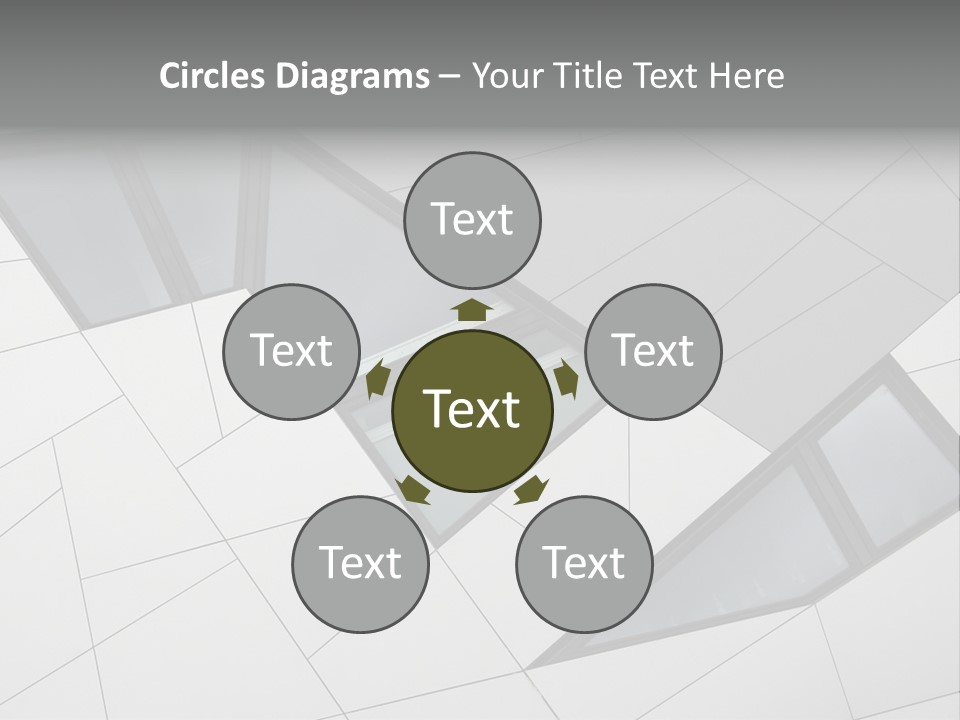 A Modern Building With Windows On The Side Of It PowerPoint Template