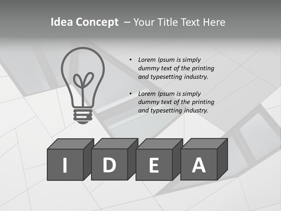 A Modern Building With Windows On The Side Of It PowerPoint Template