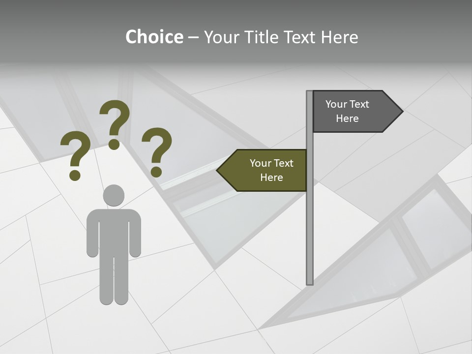 A Modern Building With Windows On The Side Of It PowerPoint Template