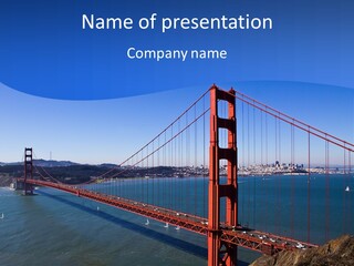 A Picture Of The Golden Gate Bridge In San Francisco PowerPoint Template