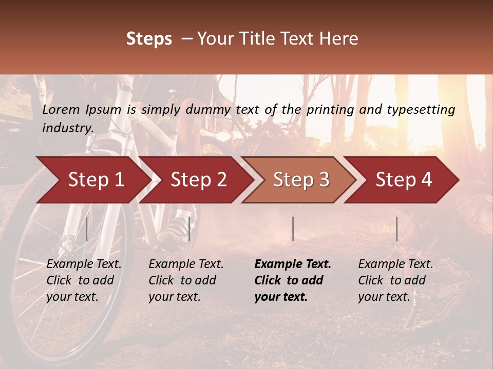 A Person Riding A Bike On A Dirt Road PowerPoint Template