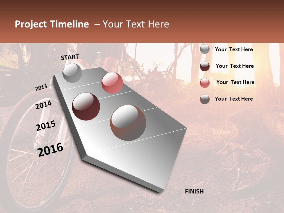 A Person Riding A Bike On A Dirt Road PowerPoint Template