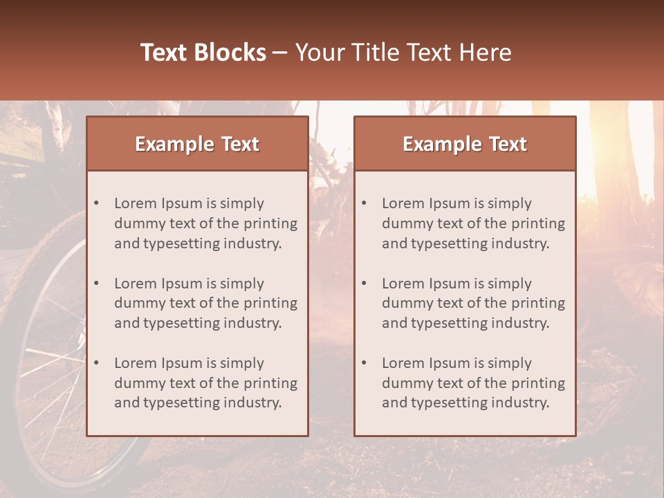 A Person Riding A Bike On A Dirt Road PowerPoint Template