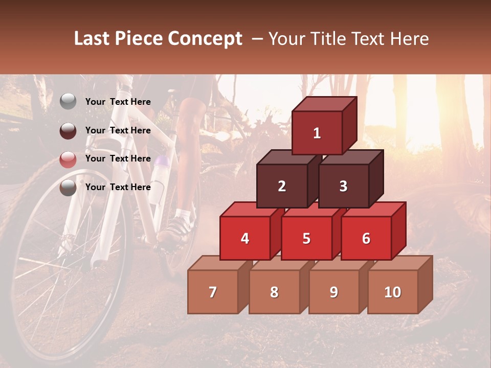 A Person Riding A Bike On A Dirt Road PowerPoint Template