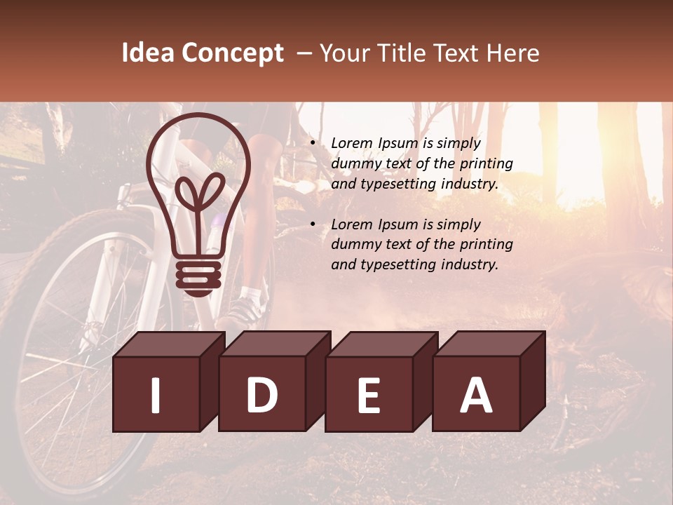 A Person Riding A Bike On A Dirt Road PowerPoint Template