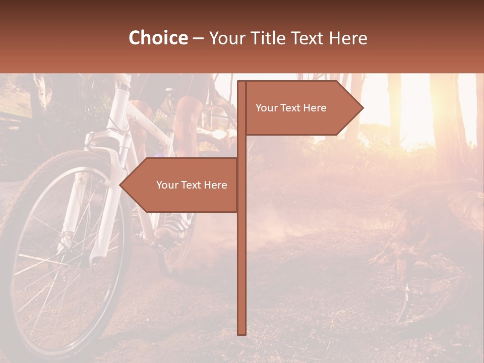 A Person Riding A Bike On A Dirt Road PowerPoint Template