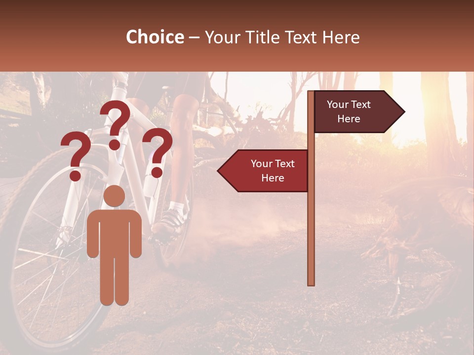 A Person Riding A Bike On A Dirt Road PowerPoint Template