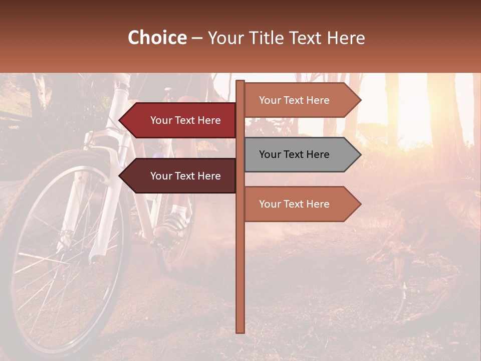 A Person Riding A Bike On A Dirt Road PowerPoint Template