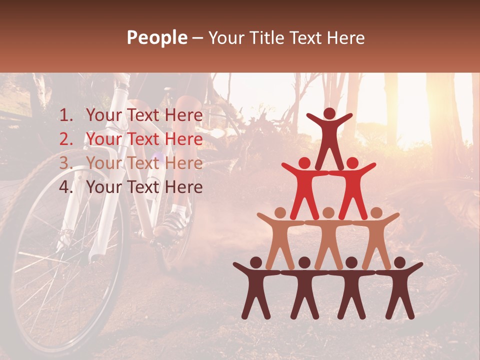 A Person Riding A Bike On A Dirt Road PowerPoint Template