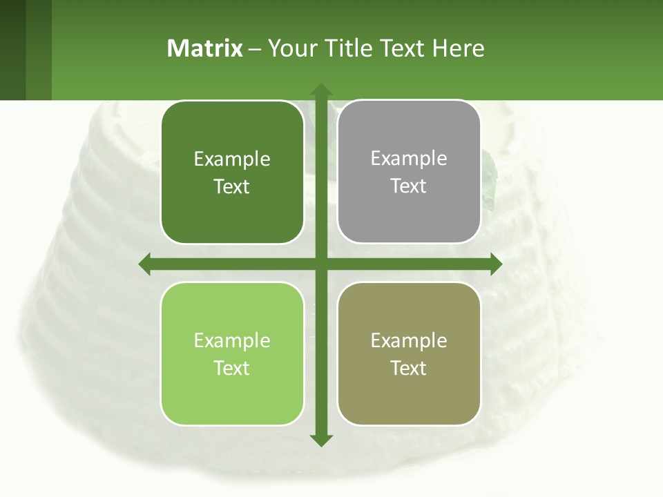 A Cake With A Green Leaf On Top Of It PowerPoint Template