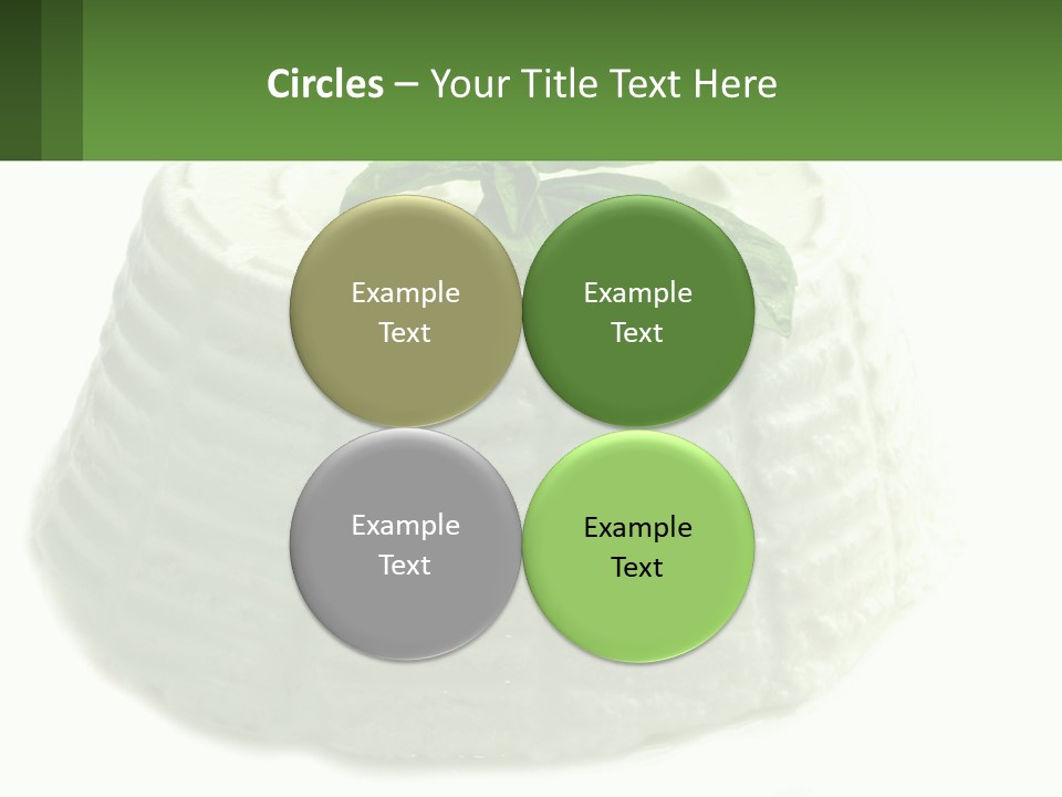 A Cake With A Green Leaf On Top Of It PowerPoint Template