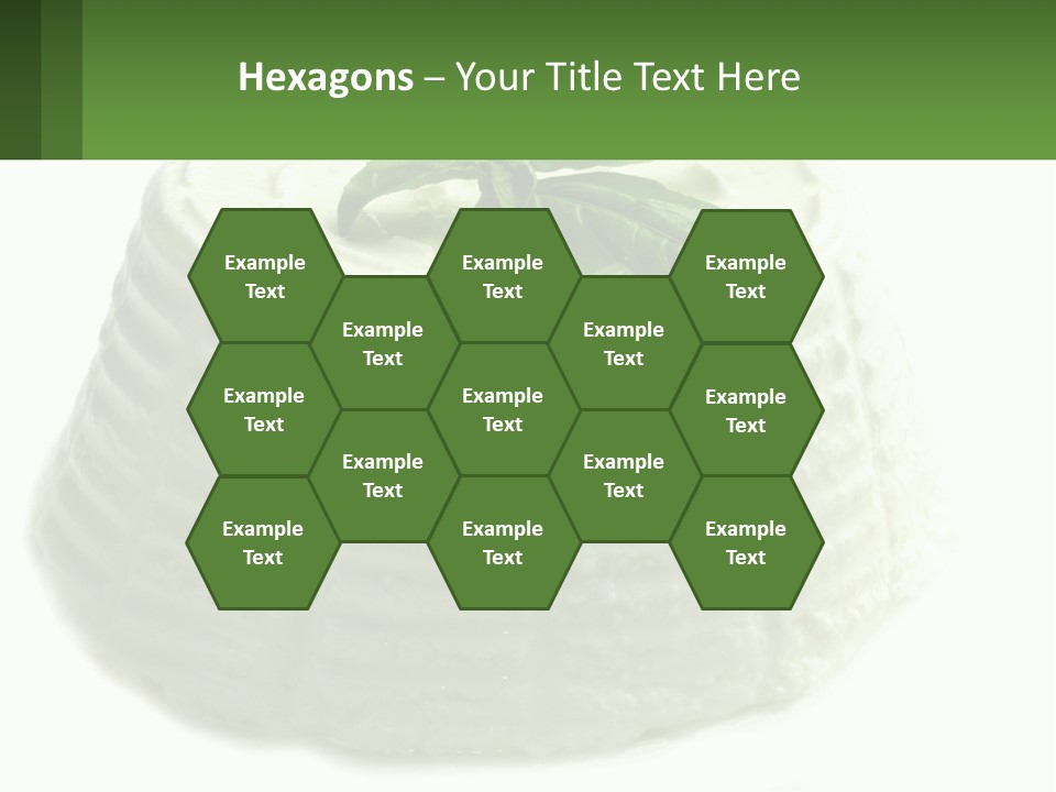 A Cake With A Green Leaf On Top Of It PowerPoint Template