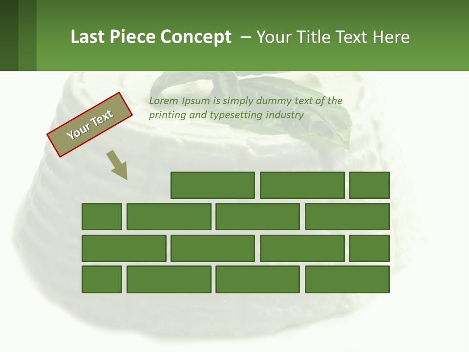 A Cake With A Green Leaf On Top Of It PowerPoint Template