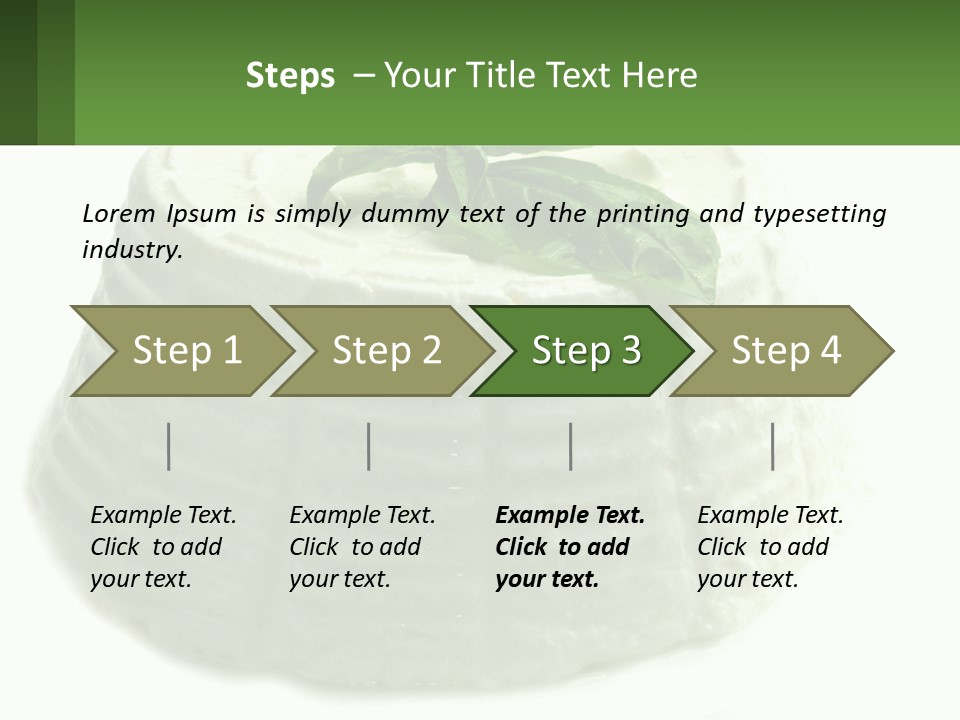 A Cake With A Green Leaf On Top Of It PowerPoint Template