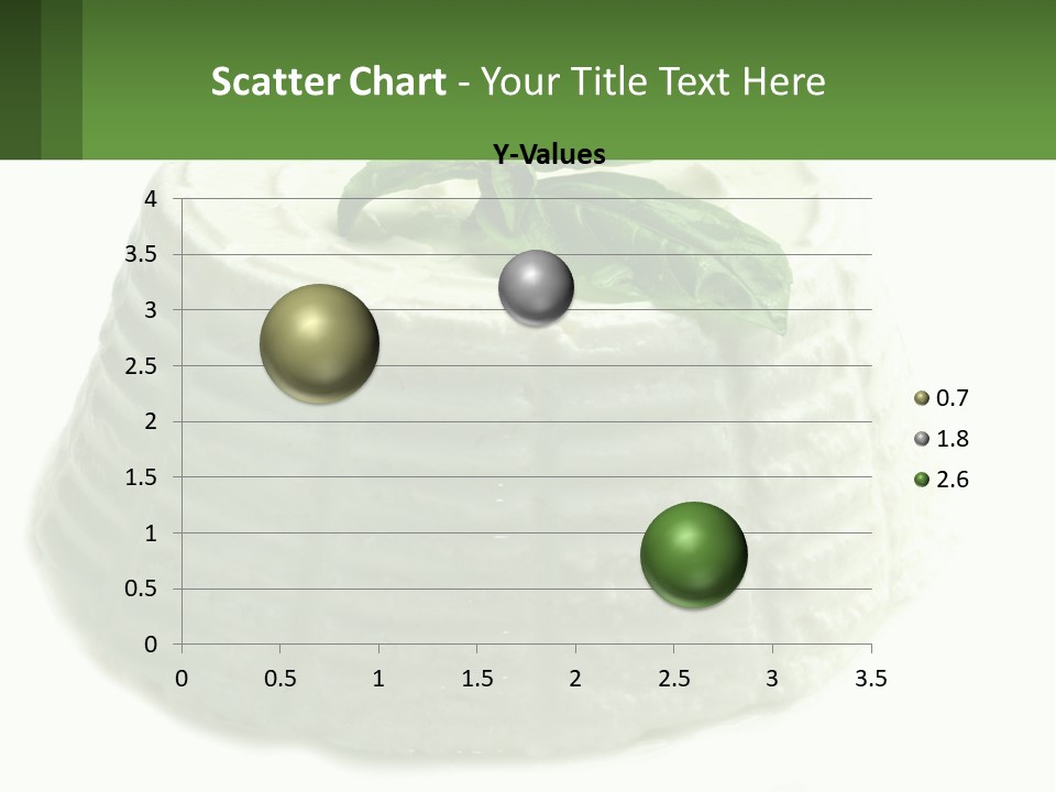A Cake With A Green Leaf On Top Of It PowerPoint Template