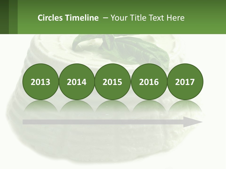 A Cake With A Green Leaf On Top Of It PowerPoint Template