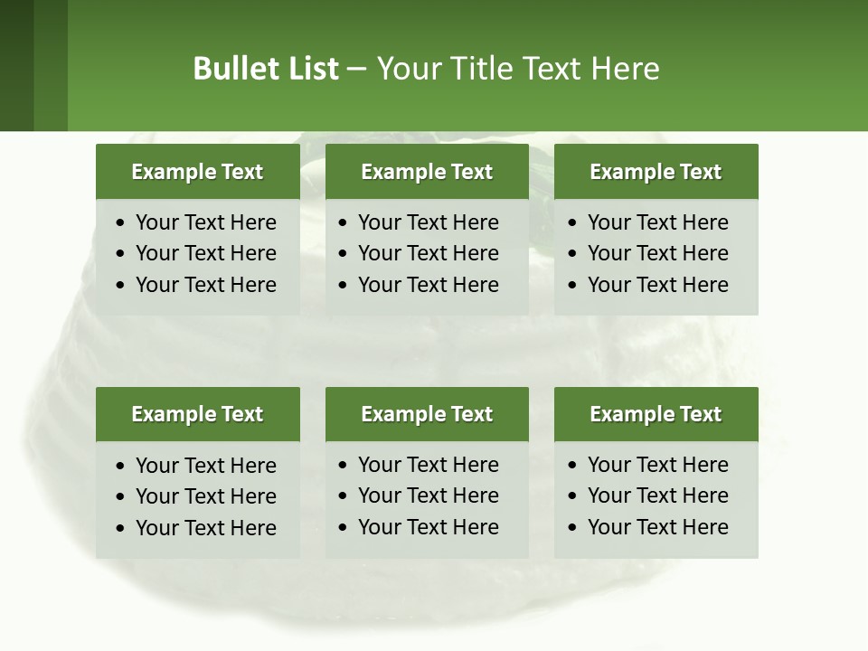 A Cake With A Green Leaf On Top Of It PowerPoint Template