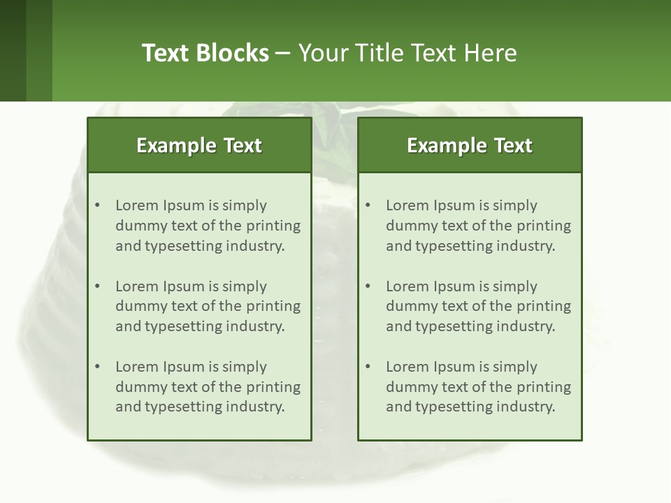 A Cake With A Green Leaf On Top Of It PowerPoint Template