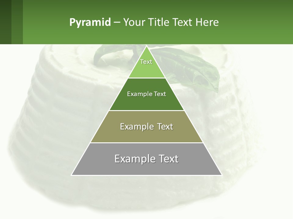 A Cake With A Green Leaf On Top Of It PowerPoint Template