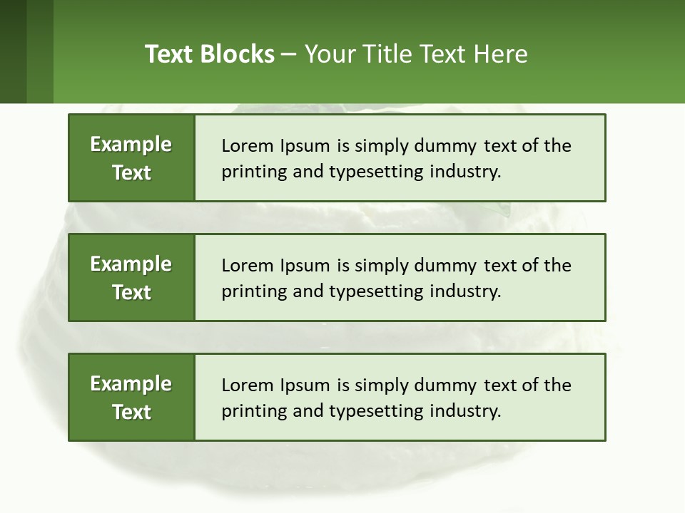 A Cake With A Green Leaf On Top Of It PowerPoint Template