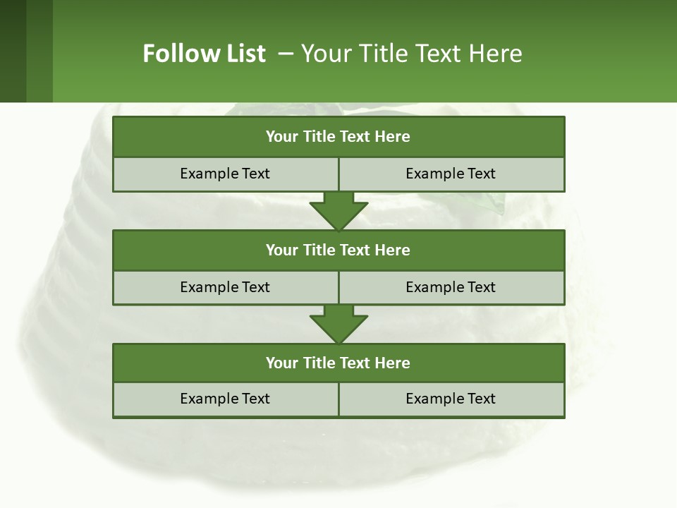 A Cake With A Green Leaf On Top Of It PowerPoint Template