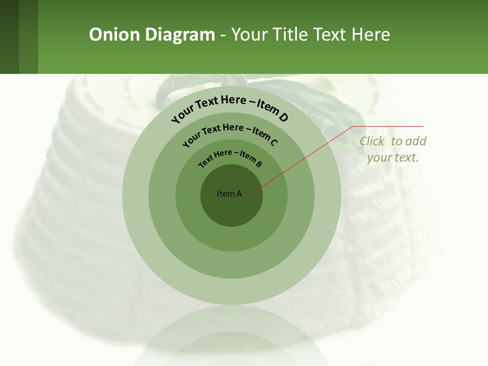 A Cake With A Green Leaf On Top Of It PowerPoint Template