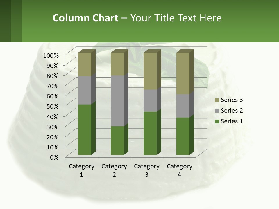 A Cake With A Green Leaf On Top Of It PowerPoint Template