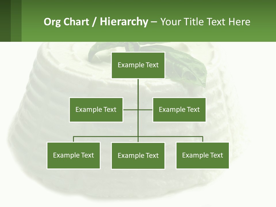 A Cake With A Green Leaf On Top Of It PowerPoint Template