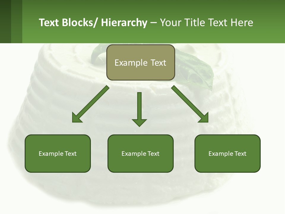 A Cake With A Green Leaf On Top Of It PowerPoint Template