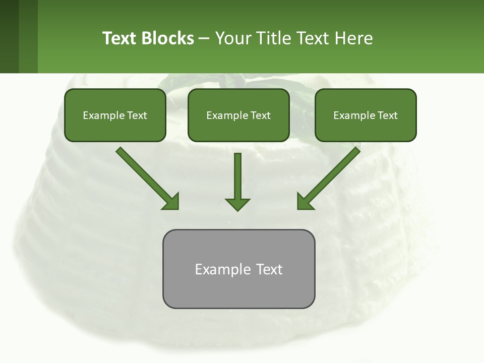 A Cake With A Green Leaf On Top Of It PowerPoint Template