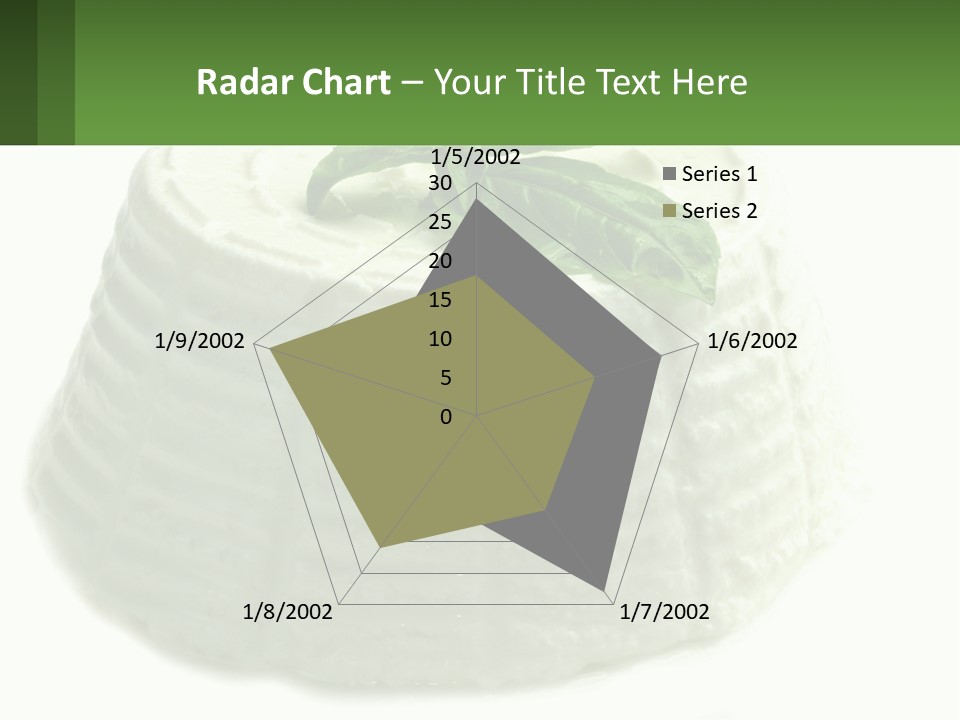 A Cake With A Green Leaf On Top Of It PowerPoint Template