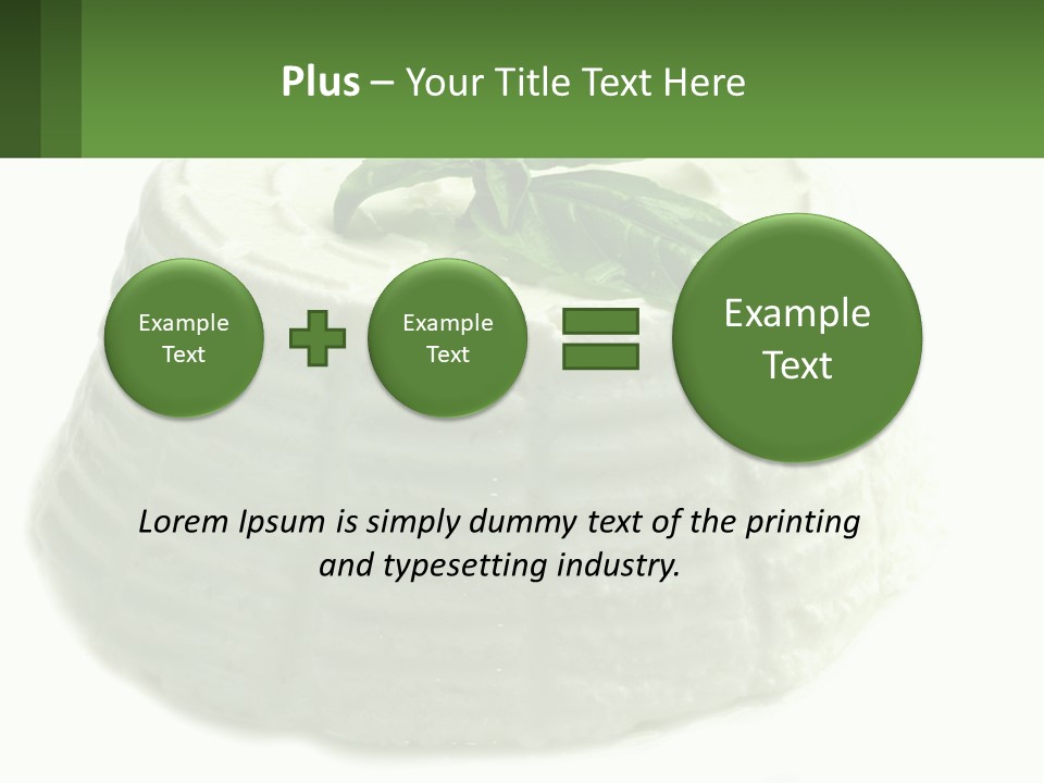 A Cake With A Green Leaf On Top Of It PowerPoint Template