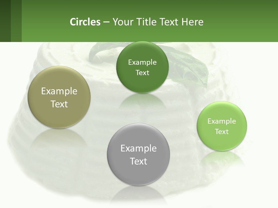 A Cake With A Green Leaf On Top Of It PowerPoint Template