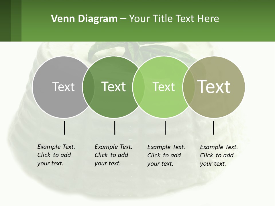A Cake With A Green Leaf On Top Of It PowerPoint Template