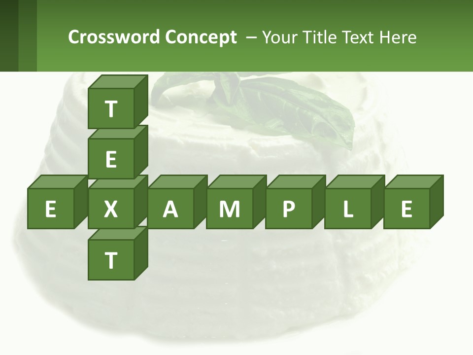 A Cake With A Green Leaf On Top Of It PowerPoint Template