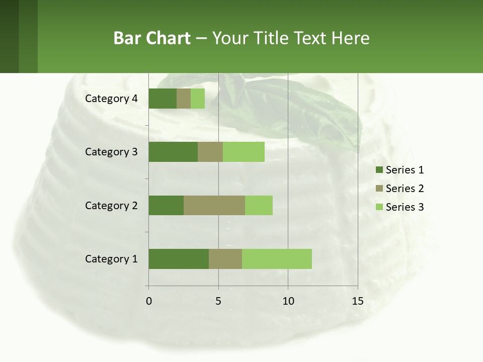A Cake With A Green Leaf On Top Of It PowerPoint Template