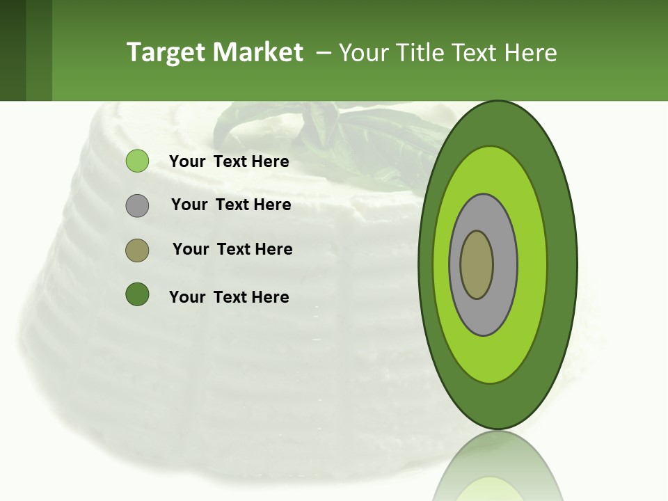 A Cake With A Green Leaf On Top Of It PowerPoint Template