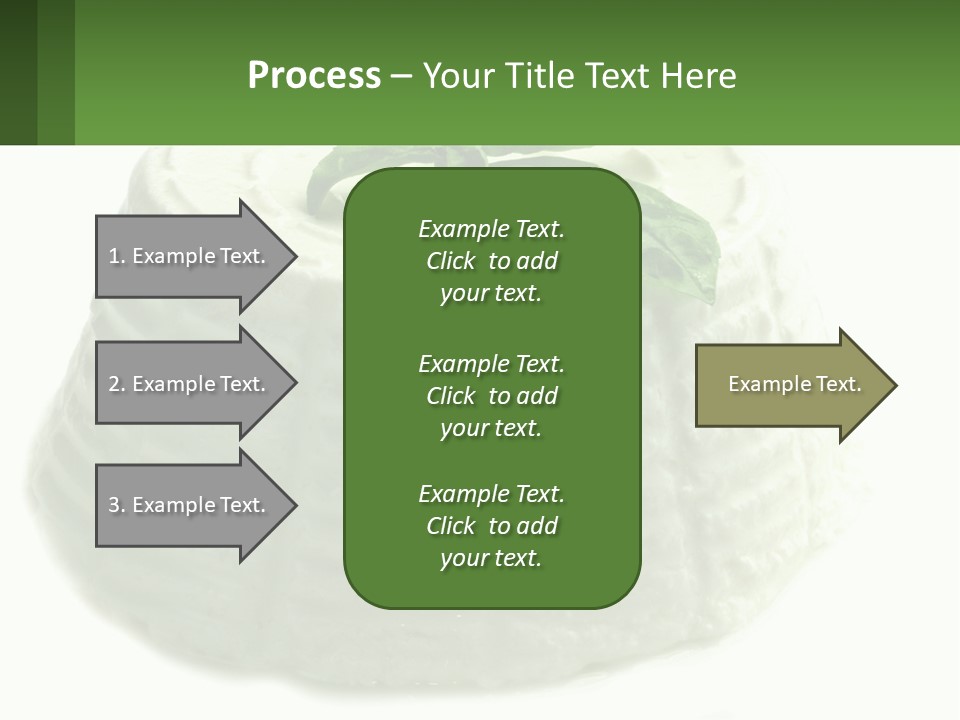 A Cake With A Green Leaf On Top Of It PowerPoint Template