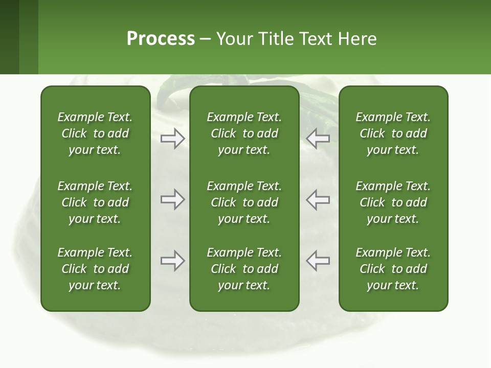A Cake With A Green Leaf On Top Of It PowerPoint Template