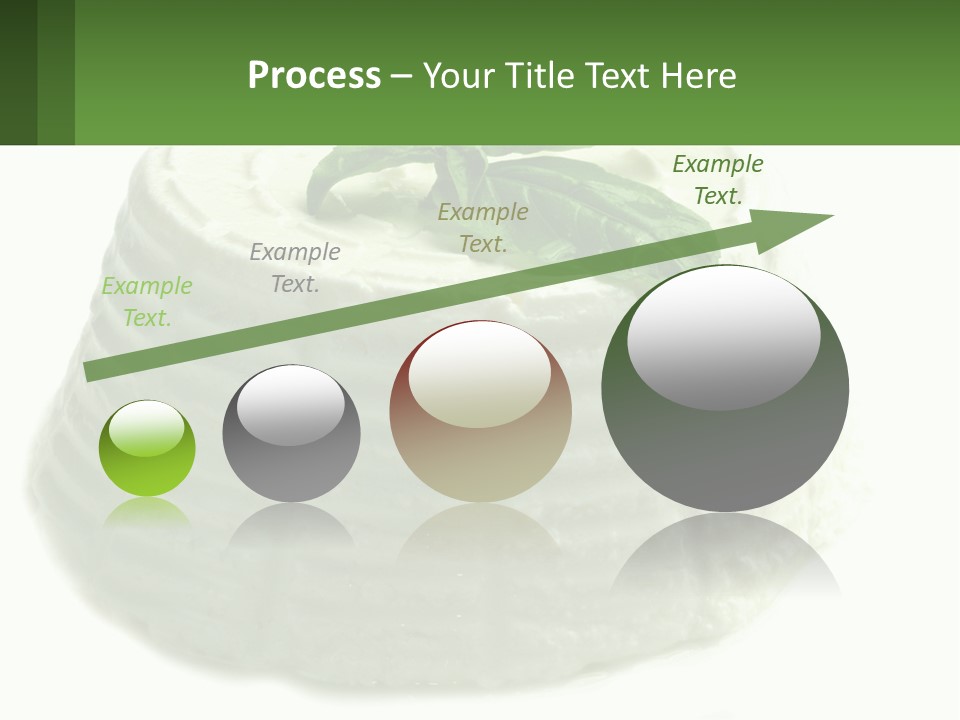 A Cake With A Green Leaf On Top Of It PowerPoint Template