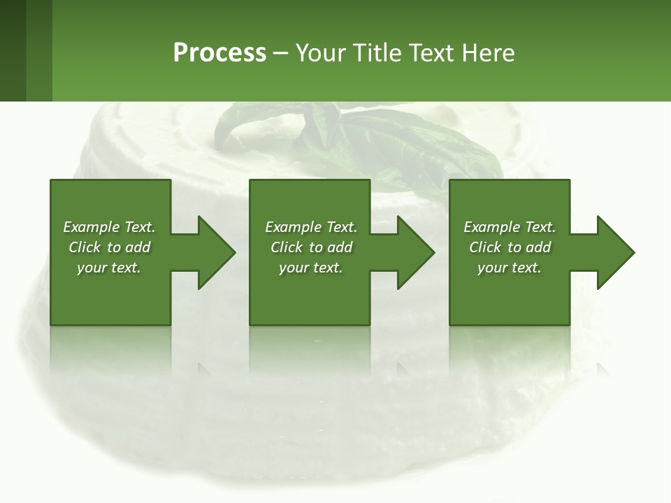 A Cake With A Green Leaf On Top Of It PowerPoint Template