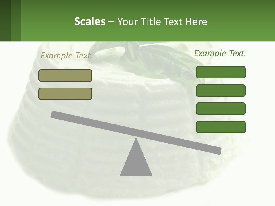 A Cake With A Green Leaf On Top Of It PowerPoint Template