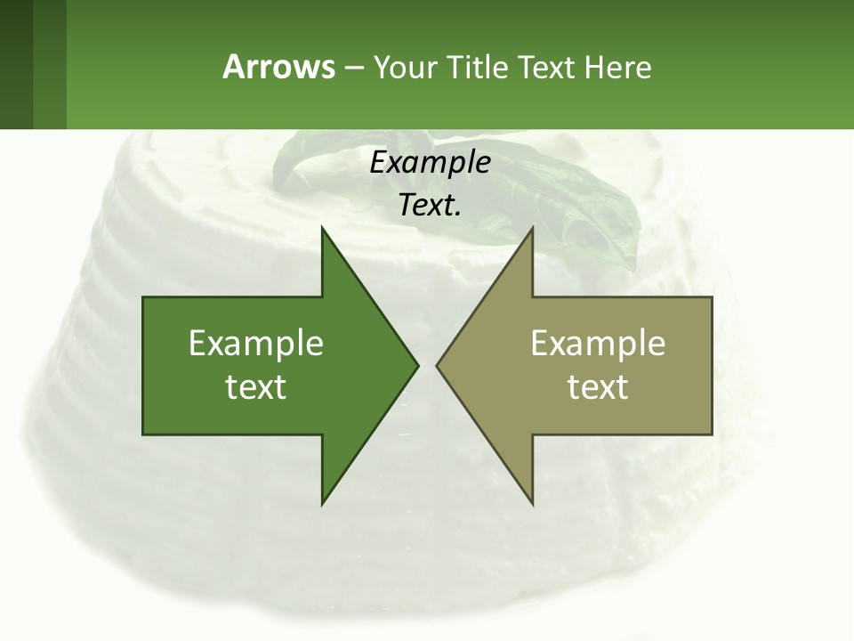 A Cake With A Green Leaf On Top Of It PowerPoint Template