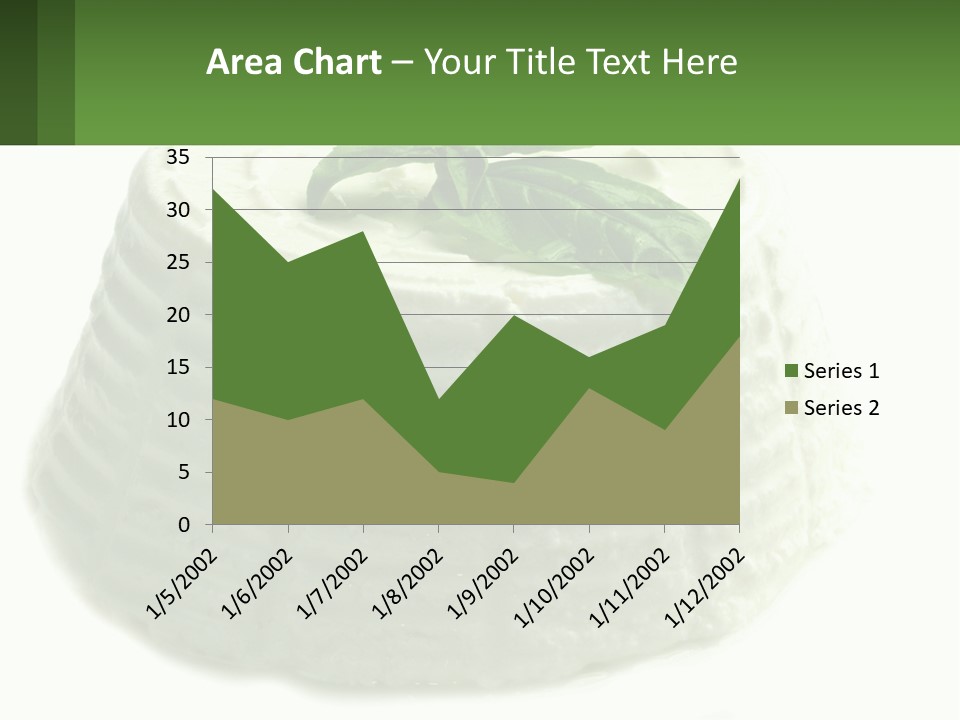A Cake With A Green Leaf On Top Of It PowerPoint Template