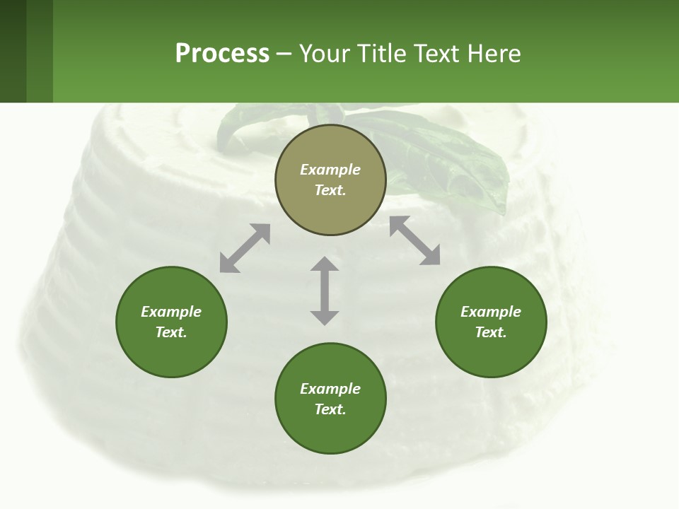 A Cake With A Green Leaf On Top Of It PowerPoint Template