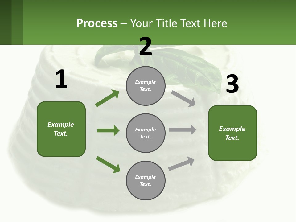 A Cake With A Green Leaf On Top Of It PowerPoint Template