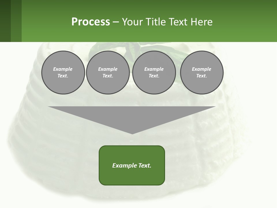 A Cake With A Green Leaf On Top Of It PowerPoint Template